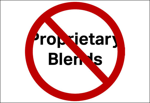 No Proprietary Blends
